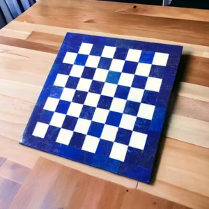 12" Lapis Lazuli Stone Chess Board With 32 Pieces, Figures Handmade Inlay Chess - Picture 1 of 4