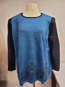 Bob Mackie 2x Damen Pullover Blau Neu mit Etikett / we1379 r4 d17 - Bild 1 von 5
