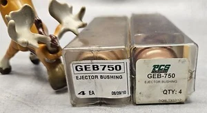 GEB-750 Guided Ejector Bushings Bronze Plated 0.75"ID x 1.12"OD x 1.5"L Lot of 7 - Picture 1 of 6