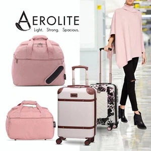 Ladies Womens Hand Cabin Luggage Holdall Bag Suitcase 40x20x25 45x36x20 55x35x20 - Picture 1 of 29