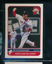 2012 Grandstand PORTLAND SEA DOGS Red Sox Brock Huntzinger signed autograph 