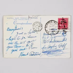 Henry Armstrong Signed Postcard - COA JSA - Picture 1 of 5