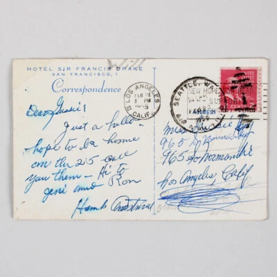 Henry Armstrong Signed Postcard - COA JSA - Image 1 of 4