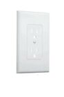 Taymac masque white 5pack electric outlet cover-up wall plates 