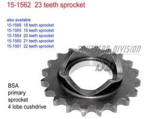 NEW BSA 4 lobe cush drive primary sprocket 23 teeth 15-1562 M20 B31 B32 A10 A7 - Picture 1 of 1