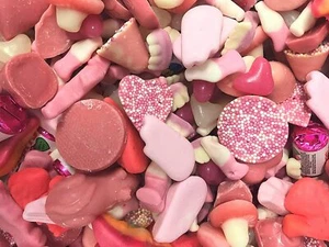 1kg Pink n Mix Sweets - Pink Valentines Candy Sweet Assortment - Picture 1 of 1