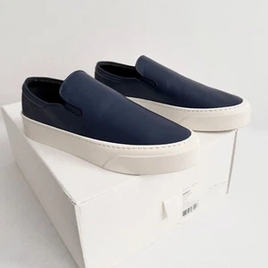 Zapatillas sin cordones THE ROW Marie H de cuero en azul marino talla EU 37 - Imagen 1 de 11