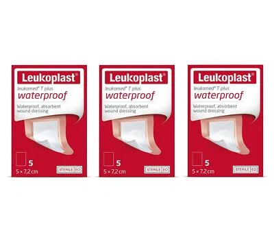 Leukoplast Leukomed T Plus Waterproof Dressings - Film Wound Dressing 3 Pack - Image 1 of 4
