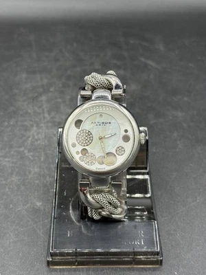 Akribos XXIV Womens Watch Diamond Accent MOP Dial Braided Mesh Bracelet AK643SS - Image 1 of 4