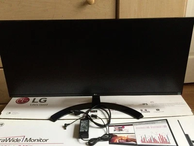 LG UltraWide 34" 2560 x 1080 21:9 IPS Full HD Monitor in Retail Box - Image 1 of 4