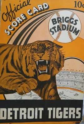 JULY 4, 1938 CLEVELAND INDIANS @ DETROIT TIGERS SCORECARD - Image 1 of 4