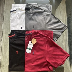 Herren Next Multipack T-Shirt Größe Small neutrale Farben X4 T-Shirt UVP £40 - Bild 1 von 10