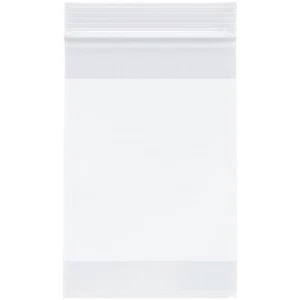 Plymor 4" x 6", 2 Mil with White-Block Zipper Reclosable Plastic Bags - Picture 1 of 3
