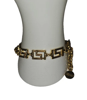 范思哲 Greca Link 手镯带 Medusa 小饰品 - 带原装盒和证书 — 第 1/4 张图片