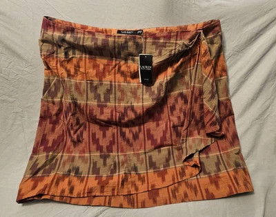 Lauren Ralph Lauren Geo пояс хлопок льняной надежном юбка Berry мульти 22 Вт новый с Ярлыками L473 - Изображение 1 из 4