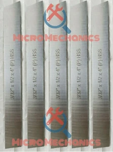 5x Cut Off Blade (3/32" x 1/2" x 4") M2 Grade HSS Hard & Ground Parting Tool USA - Picture 1 of 2