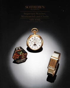 Sotheby's Important Watches, Wristwatches and Clocks NY 10-1994 6614, New! - Picture 1 of 10