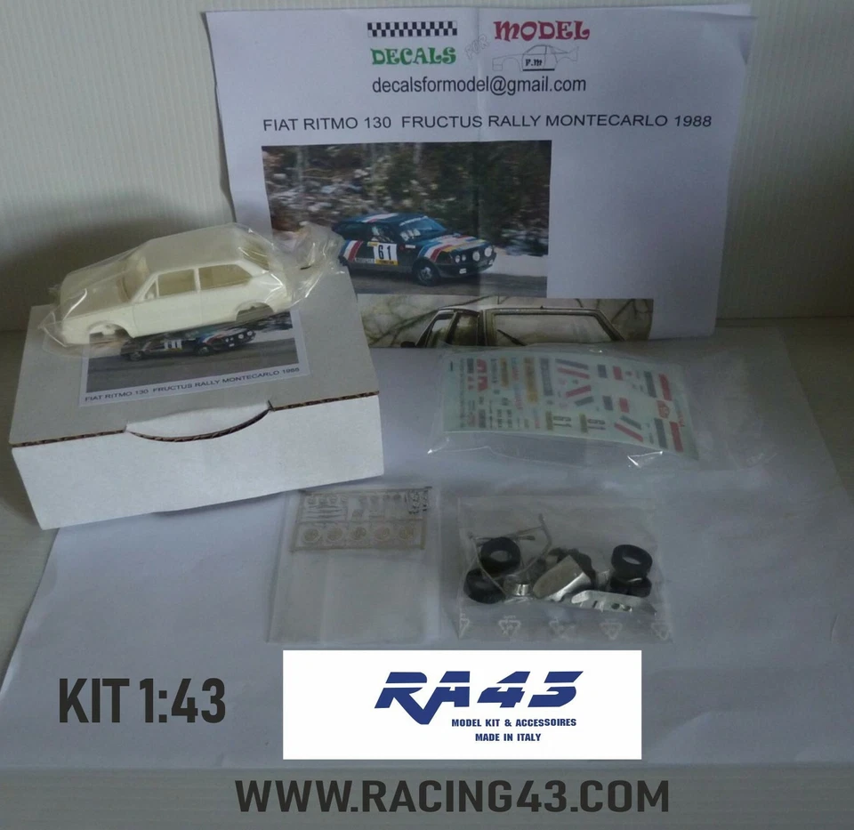 1/43 Fiat Ritmo 130 Rally Montecarlo 1988 Fructus KIT - Immagine 1 di 1