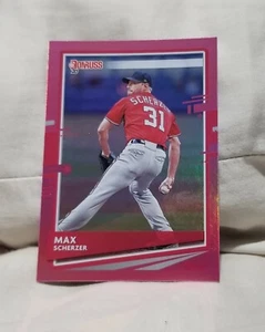 Max Scherzer 2020 Donruss Pink Holo District of Champions Variation Card #123 - Picture 1 of 2