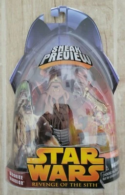 NEW STAR WARS WOOKIEE WARRIOR SNEAK PREVIEW REVENGE OF THE SITH FIGURE! r115 - Image 1 of 2