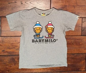 BAPE A Bathing Ape Baby Milo Women's Ski Skiing T-Shirt Gray Size XS - Picture 1 of 11