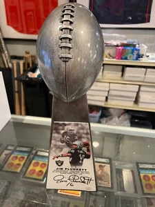 JIM PLUNKETT RAIDERS SIGNED SUPER BOWL MVP CHAMP REPLICA LOMBARDI TROPHY JSA - Picture 1 of 2