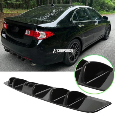 Rear Spoiler Fin Rear Diffuser Splitter Wing Lip Body Kit For Acura TSX 2009-14 - Image 1 of 4
