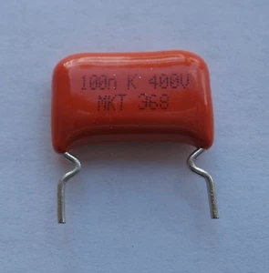 PHILIPS MKT368 FILM CAPACITORS 0.1uF 400DCV (10 PCS) - Picture 1 of 2