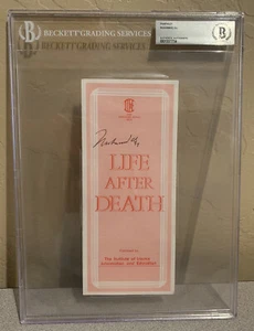 Muhammad Ali Autographed Signed 3.8" x 8.5" Pamphlet BAS Certified & Slabbed - Picture 1 of 4