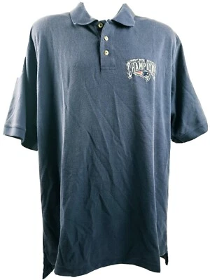 NFL Super Bowl XXXVlll 38 Reebok Polo Size XL Champions Patriots Blue - Image 1 of 4