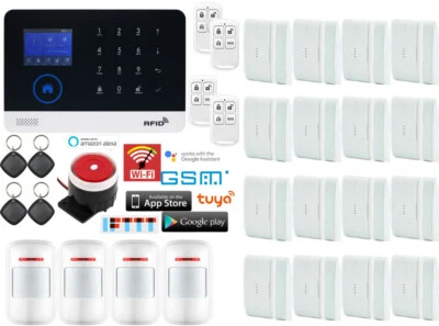 T50 WIFI GSM TUYA APP Wireless Internet Home Security Alarm Burglar System+RFID - Image 1 of 4