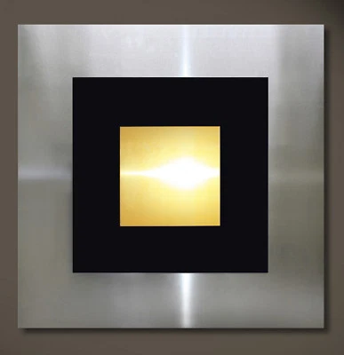 Originale Astratto Metallo Immagine 3D Murale Oltre Divano Moderno Argento Nera - Immagine 1 di 3