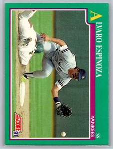 1991 Score Baseball #127 Alvaro Espinoza New York Yankees - Picture 1 of 2