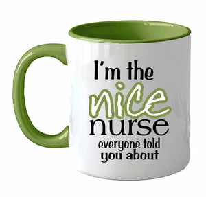 The Nice Nurse Gift Coffee Mug 11 oz Cup Teacup Dishwasher Safe Nursing Gift - Picture 1 of 7