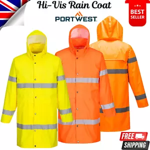PORTWEST Hi Vis impermeabile antipioggia confezione con cappuccio sicurezza lavoro giacca H442 - Foto 1 di 7