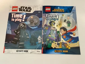 Lego Activity Book Star Wars Death Star Gunner & DC Super Hero Lex Luther MinFig - Picture 1 of 8