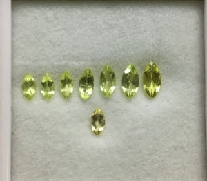 Genuine (Unheated) chrysoberyl marquise cut gemstone 8 pieces 2.75 carat 8to6 mm - Picture 1 of 10