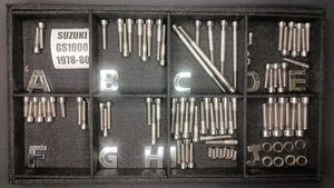 Suzuki GS1000 1978 1979 1980 Polished Stainless Steel Engine Bolts Chain Drive - Bild 1 von 4