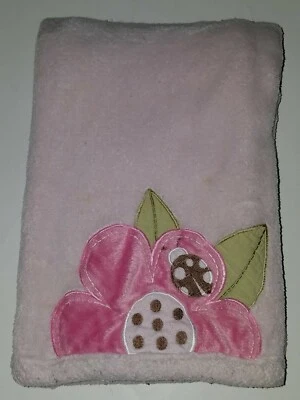 Tiddliwinks Flower Ladybug Pink Baby Blanket Lovey Fleece Girl Soft SPOTS AS IS - Image 1 of 4