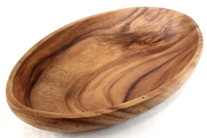 ovale Schale Holz 30 x 18 cm Höhe ca. 5 cm Akazienholz - Bild 1 von 6