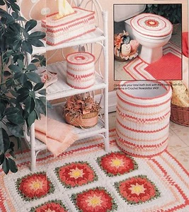 SPRINGTIME Bath Ensemble Decor/Crochet Pattern INSTRUCTIONS ONLY - Picture 1 of 1