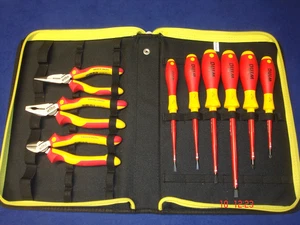 Wiha 10pc VDE Side Long Cutter Plier slimFIX Screwdriver Pozi Slot Set Kit Walle - Picture 1 of 1