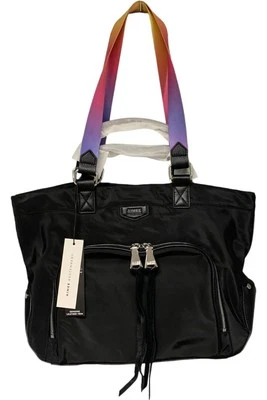 Bolsa tote de náilon Aimee Kestenberg preta clareadora com ombre - Imagem 1 de 3