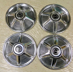 Estate Vintage 1964-1965 Mustang 14" Wheel Hubcaps - Set Of 4 - Nice! - Bild 1 von 7