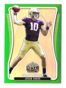 Jacob Eason 2020 Leaf Metal Draft QB Quarterback Collection GREEN #1/7 Washingto - Bild 1 von 2