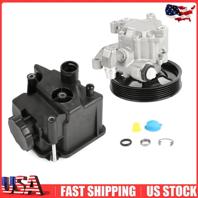 Power Steering Pump w/ Reservoir for Mercedes-Benz W204 C300 2010-2012 C350 E350 - Imagem 1 de 4