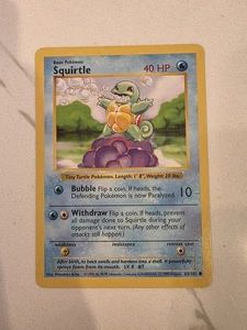 Squirtle Shadowless 63/102 Ungraded Base Set Pokemon Card 1999 - NM - Picture 1 of 2