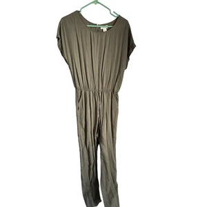 Japna olivgrüner Kurzarm Pullover mit Lochrücken Gr. M - Bild 1 von 7