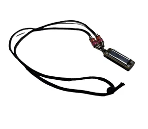 Real Playable Bushman Mini Harmonica Necklace – Pink Bead on Black Cord - Picture 1 of 6