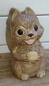 Vintage 70's Arnels Squirrel Cookie Jar 10" Tall **Small Chip Off One Ear** - Picture 1 of 8